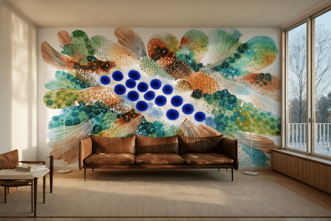 Vibrant Watercolor Ferns