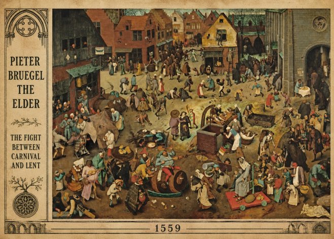 Pieter Bruegel The Fight Between Carnival and Lent I No2 - Poszter