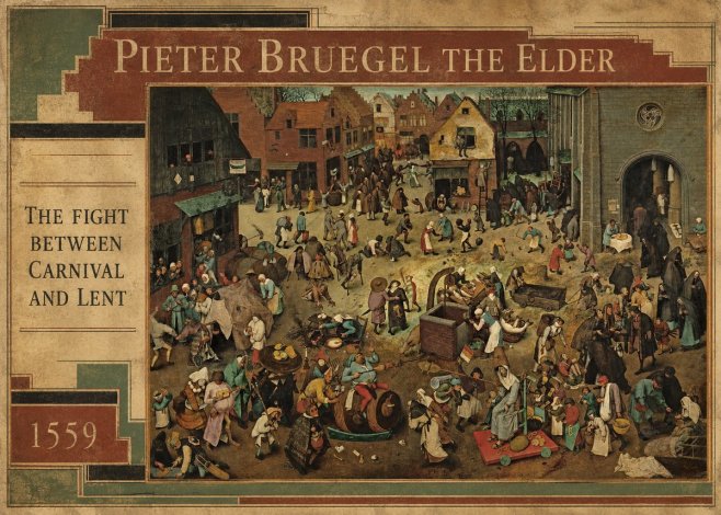 Pieter Bruegel The Fight Between Carnival and Lent I No5 - Poszter