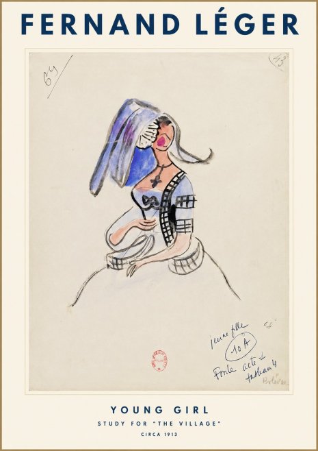 Fernand Léger Young Girl - Study for "the Village" No1 - Poszter