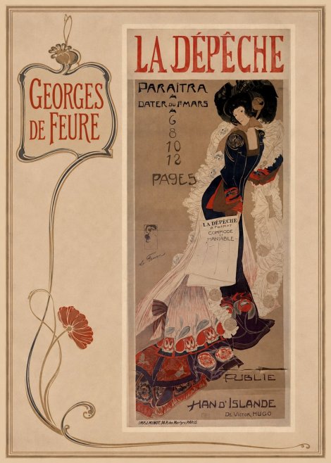 Georges de Feure La Dépêche I No2 - Poszter