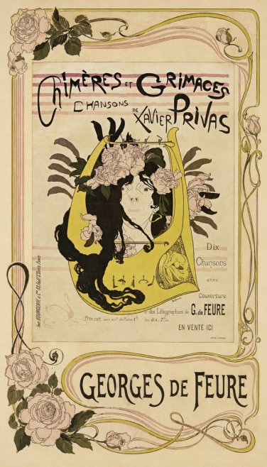 Georges de Feure Chimères Et Grimaces No2 - Poszter