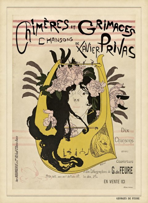 Georges de Feure Chimères Et Grimaces No5 - Poszter