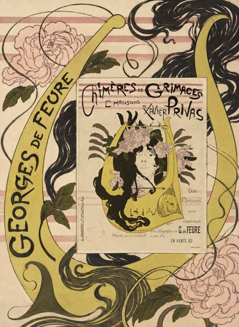 Georges de Feure Chimères Et Grimaces No6 - Poszter