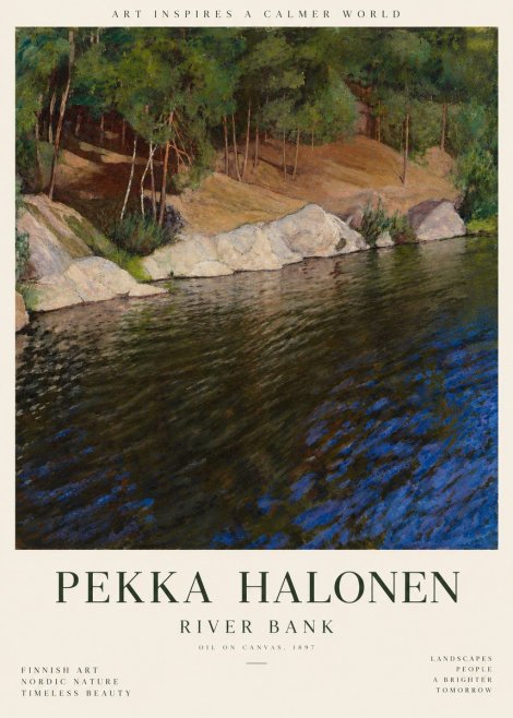 Pekka Halonen River Bank No3 - Poszter