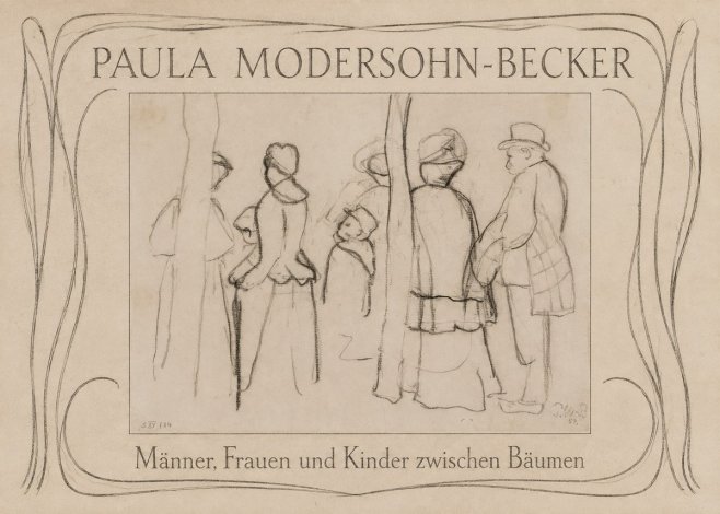 Paula Modersohn-Becker Männer, Frauen Und Kinder Zwischen Bäumen No3 - Poszter