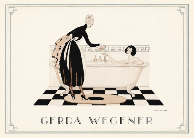 Gerda Wegener Woman in Bathtub No1 - Poszter