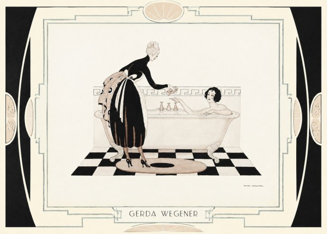 Gerda Wegener Woman in Bathtub No4 - Poszter