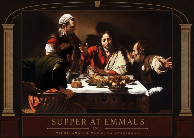 Michelangelo Merisi da Caravaggio Supper at Emmaus No3 - Poszter