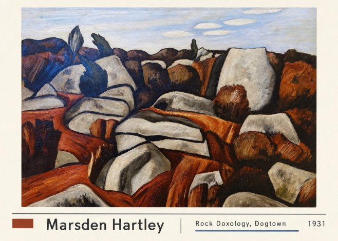 Marsden Hartley Rock Doxology, Dogtown No2 - Poszter