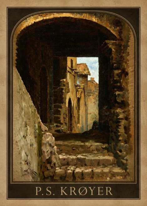 P.S. Krøyer Archway in an Italian Street No1 - Poszter