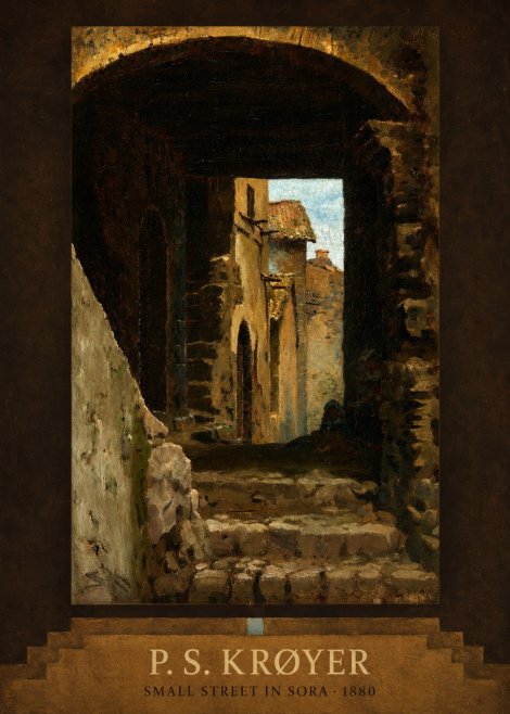 P.S. Krøyer Archway in an Italian Street No5 - Poszter