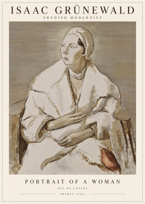 Isaac Grünewald Woman in a White Wrap No3 - Poszter