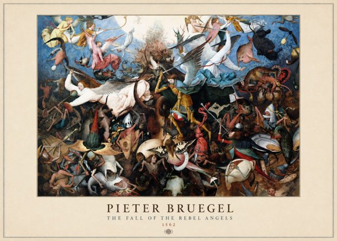 Pieter Bruegel The Fall of the Rebel Angels I No3 - Poszter
