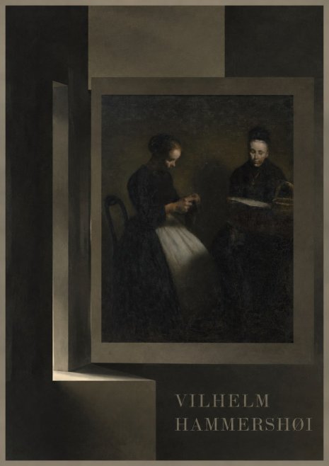 Vilhelm Hammershøi Two Women Knitting No6 - Poszter
