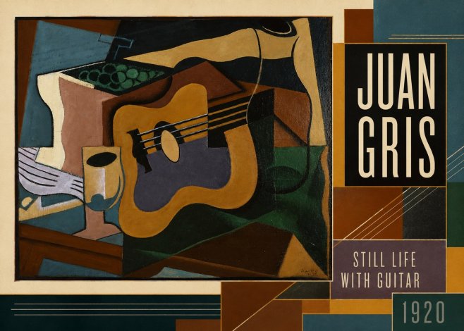 Juan Gris Still Life with Guitar No3 - Poszter