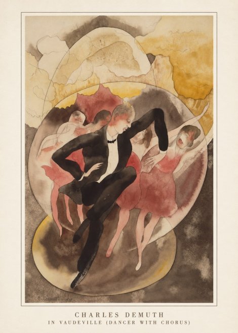 Charles Demuth In Vaudeville (Dancer with Chorus) No4 - Poszter