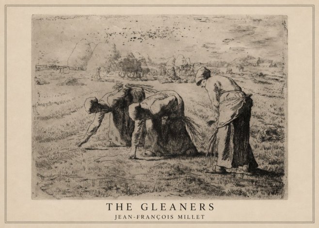 Jean-François Millet The Gleaners No1 - Poszter