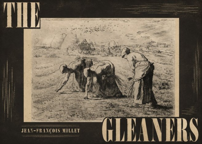 Jean-François Millet The Gleaners No4 - Poszter