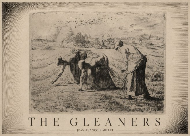 Jean-François Millet The Gleaners No6 - Poszter