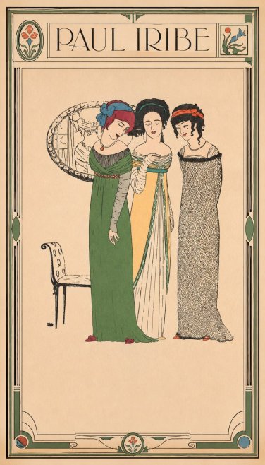 Paul Iribe Three Women in Fashion No1 - Poszter