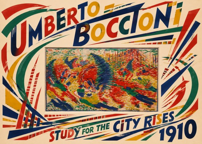 Umberto Boccioni Study for the City Rises No6 - Poszter