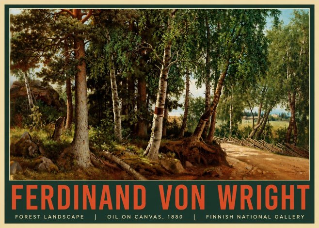 Ferdinand von Wright Forest Landscape No2 - Poszter