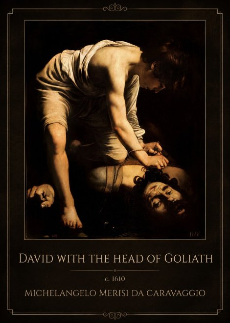 Michelangelo Merisi da Caravaggio David with the Head of Goliath I No1 - Poszter