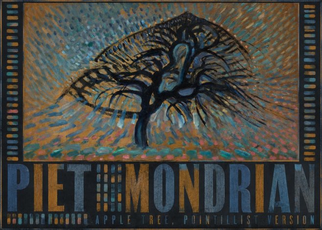 Piet Mondrian Apple Tree, Pointillist Version No5 - Poszter