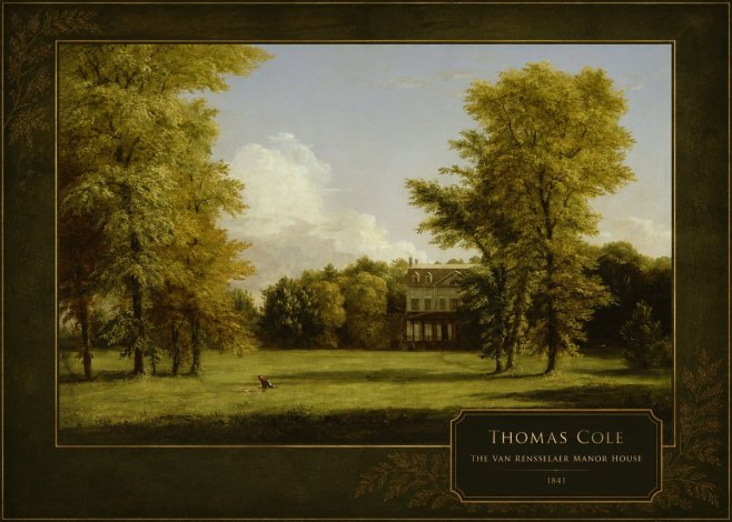 Thomas Cole The Van Rensselaer Manor House - 1841 No4 - Poszter