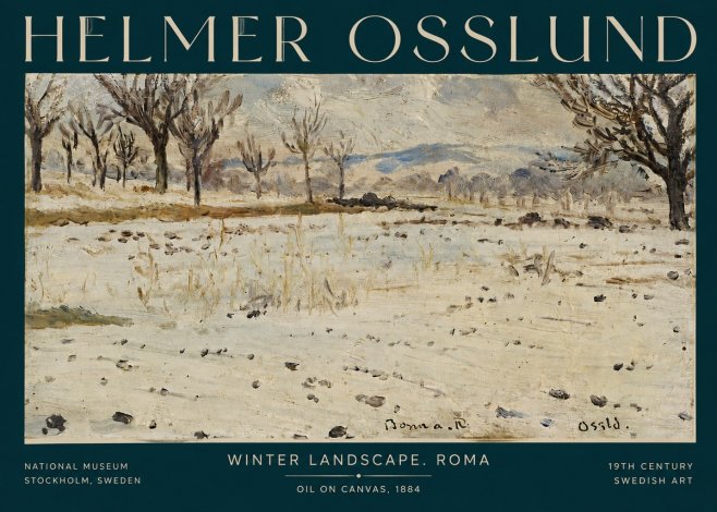 Helmer Osslund Winter Landscape. Roma No3 - Poszter