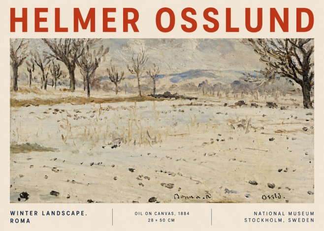 Helmer Osslund Winter Landscape. Roma No4 - Poszter