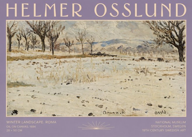 Helmer Osslund Winter Landscape. Roma No5 - Poszter