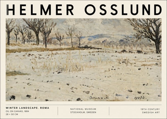 Helmer Osslund Winter Landscape. Roma No6 - Poszter