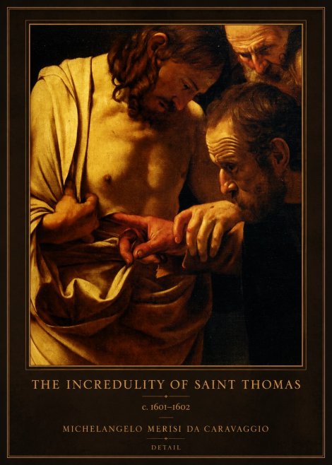 Michelangelo Merisi da Caravaggio The Incredulity of Saint Thomas I No1 - Poszter