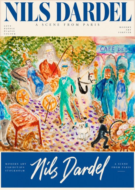 Nils Dardel A Scene from Paris No3 - Poszter