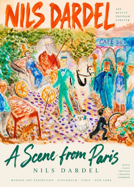 Nils Dardel A Scene from Paris No4 - Poszter