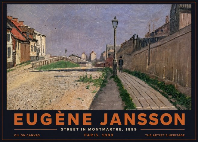 Eugène Jansson Street in Montmartre, 1889 No5 - Poszter