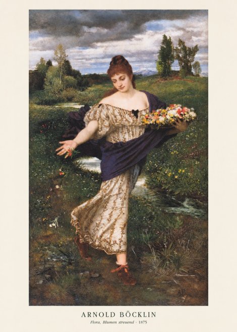 Arnold Böcklin Flora, Blumen Streuend I No2 - Poszter