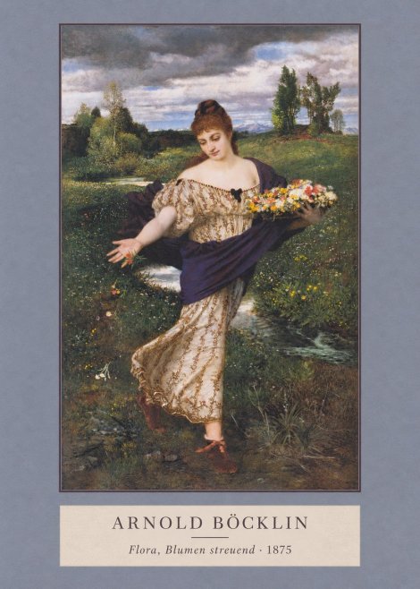 Arnold Böcklin Flora, Blumen Streuend I No4 - Poszter