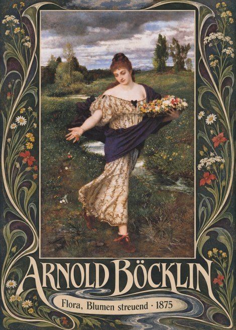 Arnold Böcklin Flora, Blumen Streuend I No5 - Poszter