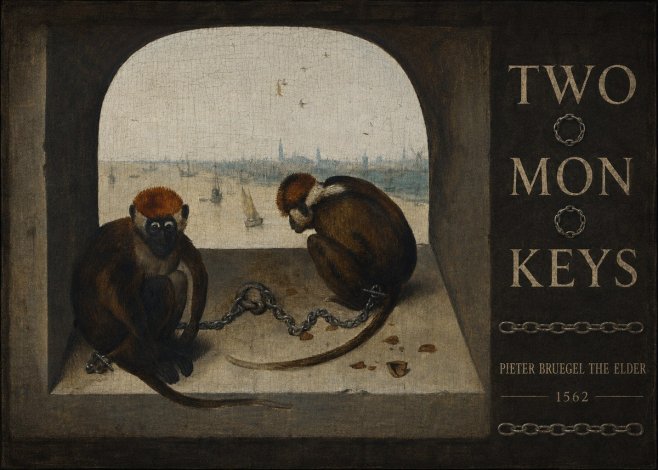 Pieter Bruegel Two Monkeys I No5 - Poszter