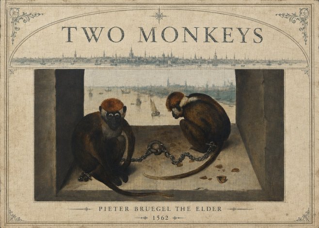 Pieter Bruegel Two Monkeys I No6 - Poszter