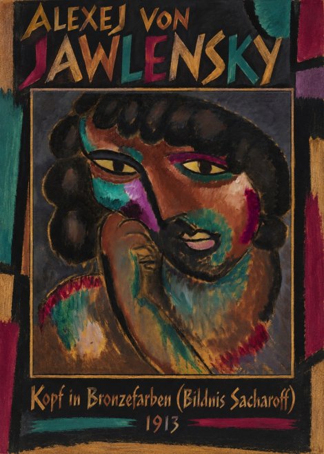 Alexej von Jawlensky Kopf in Bronzefarben (Bildnis Sacharoff) No1 - Poszter