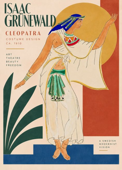 Isaac Grünewald Cleopatra - Costume Design No4 - Poszter