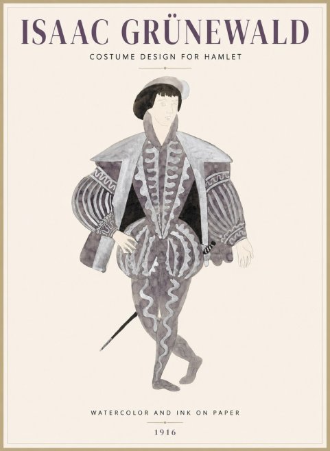 Isaac Grünewald Costume Design for Hamlet No1 - Poszter