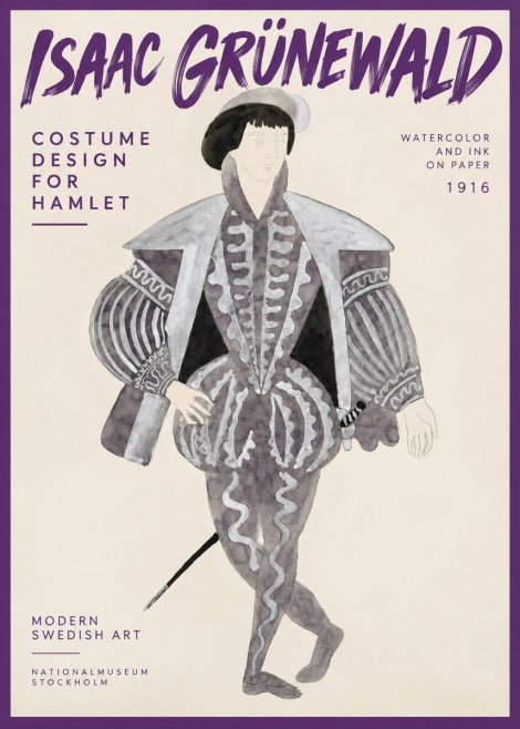Isaac Grünewald Costume Design for Hamlet No2 - Poszter