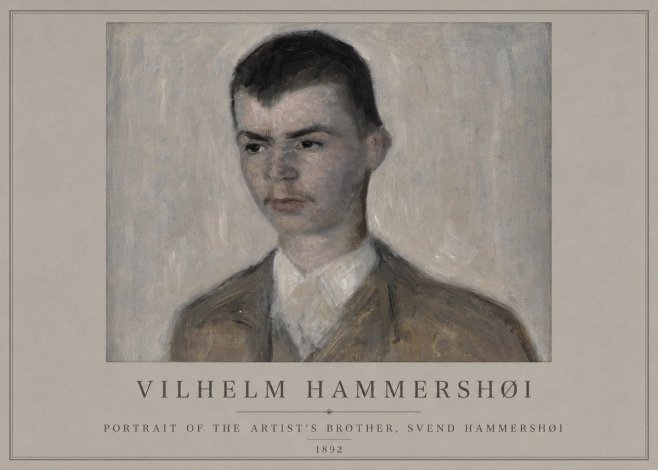 Vilhelm Hammershøi Portrait of the Artist's Brother, Svend Hammershøi No2 - Poszter