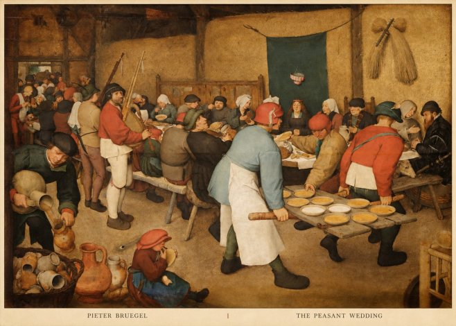Pieter Bruegel The Peasant Wedding I No4 - Poszter