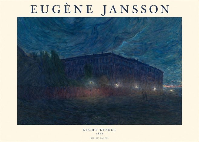 Eugène Jansson Night Effect No1 - Poszter
